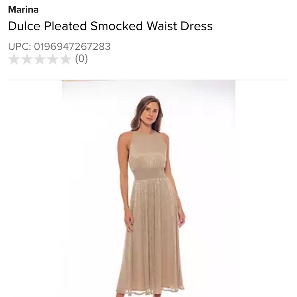 Marina Gold Dress NWT